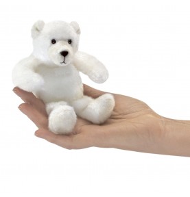 Marionnette à doigt Mini ours polaire signée Folkmanis