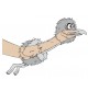 Schéma de manipulation de Marionnette à main Futschikado le ptérosaure signée Living Puppets
