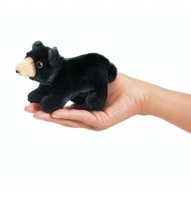 Marionnette à doigt Mini ours noir signée Folkmanis