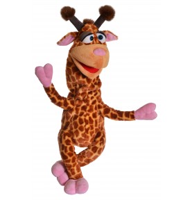 Marionnette à main Girafe Eberhardt Flatsch signée Living Puppets