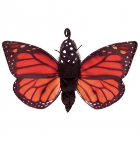 Marionnette à main Métamorphose du papillon monarque avec ailes déployées